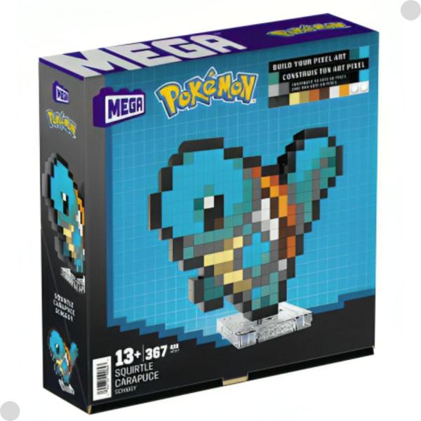 Imagem de Mega Pokémon Construção Pixel Art Squirtle Hth77 - Mattel