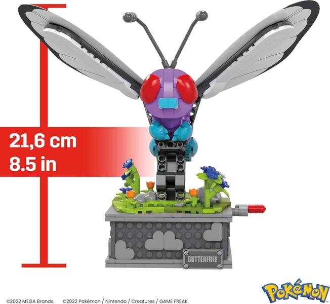 Imagem de Mega Pokemon Motion Butterfree 582 Peças Mattel HKT22