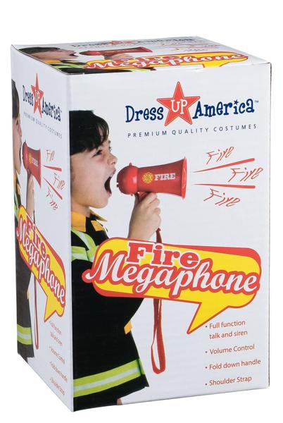 Imagem de Megaphone Dress Up America Firefighter para crianças, vermelho