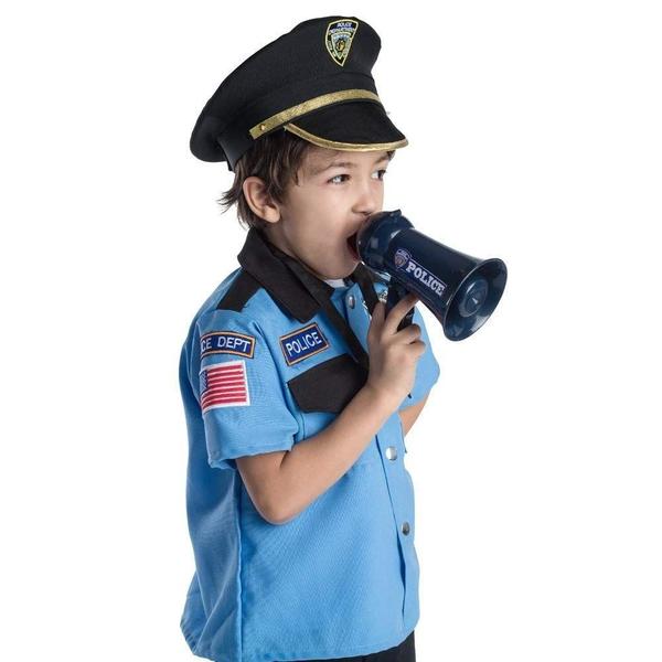 Imagem de Megaphone Dress Up America Police Officer Blue Kids