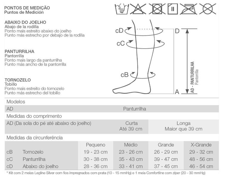 Imagem de Meia 3/4 Compress. C/Ziper Tratam. Ulceras Venosan Ulcerconfort 30-45mmhg Pé Aberto