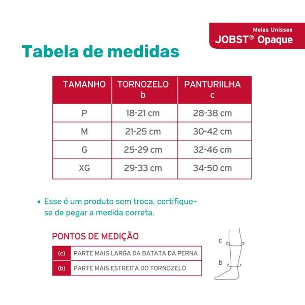 Imagem de Meia 3/4 Jobst Opaque  Compressão 20-30 mmHg - Natural