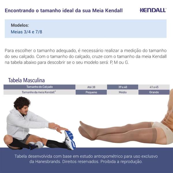 Imagem de Meia 3/4 Masculina Média Compressão 18-21 mmHg Kendall