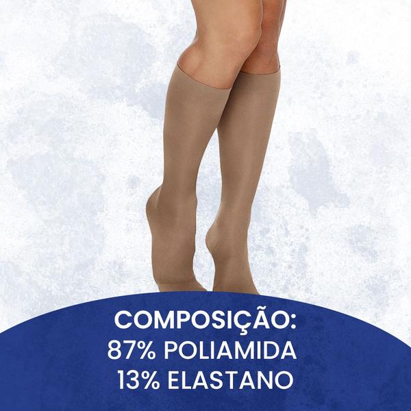 Imagem de Meia 3/4 Média Compressão Kendall Ultra Pro Original Feminina Com Ponteira 20-30Mmhg