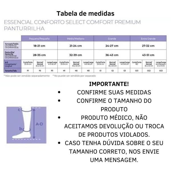 Imagem de Meia 3/4 Sigvaris Select Média Compressão 20-30mmHg Pé Aberto