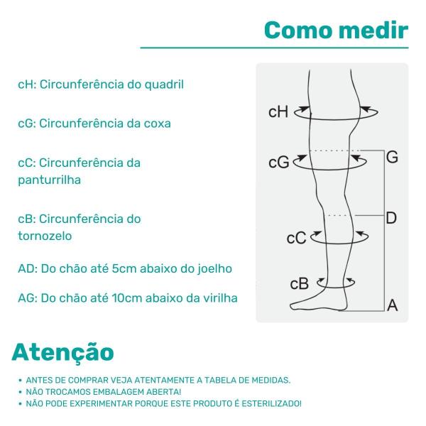 Imagem de Meia 3/4 Venosan Legline 20-30 Pé Aberto Olinda