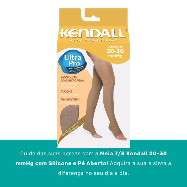 Imagem de Meia 7/8 de Alta Compressão Kendall 20-30 c/ Silicone Pé aberto