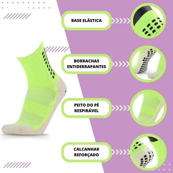 Meia Antiderrapante Futebol Pro Socks Cano Médio Esportiva - PuPeiLife Imagem de Meia Antiderrapante Futebol Pro Socks Cano Médio Esportiva