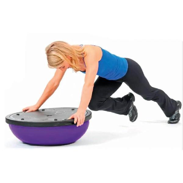 Imagem de Meia Bola Bosu Com Elastico Yoga Pilates Reabilitaçao Fisioterapia Academia Equilibrio Musculaçao Step Corpo Todo Treino Fit