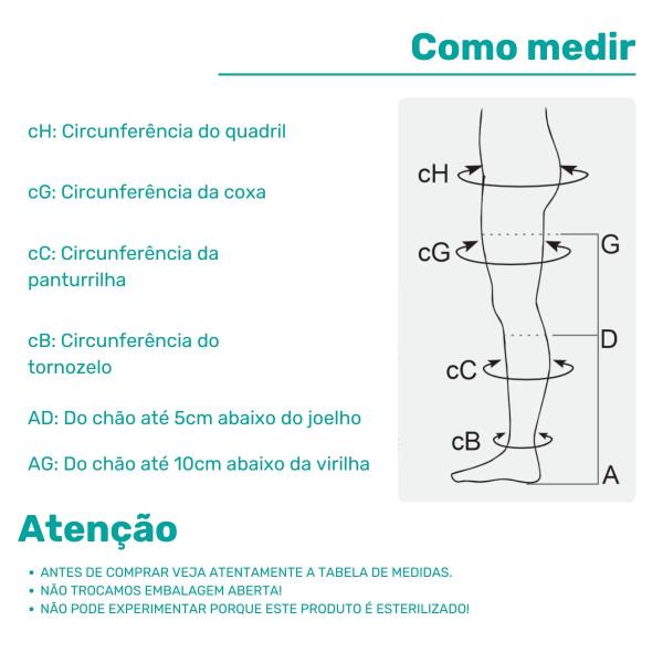 Imagem de Meia Calça de Média Compressão Kendall 18-21 Pé Aberto