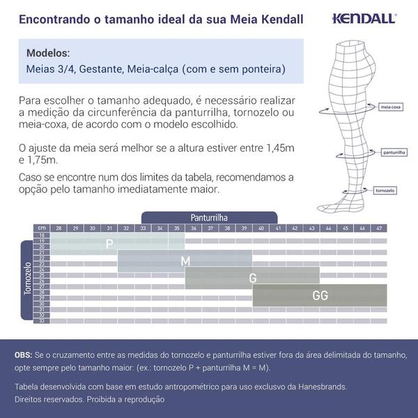 Imagem de Meia Calça Kendall Média Compressão com ponteira 1631 Preto