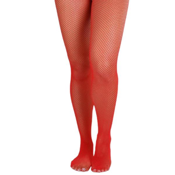 Imagem de Meia Calça Rede Arrastão cor Vermelho Tamanho Adulto (veste do 38 ao 46)