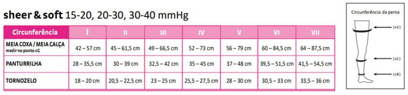 Imagem de Meia Calça Sheer & Soft 15-20 mmHg - (Pé Aberto)