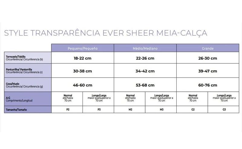 Imagem de Meia Calça Sigvaris 782A Ever Sheer 20-30 Mmhg Ponteira Aberta