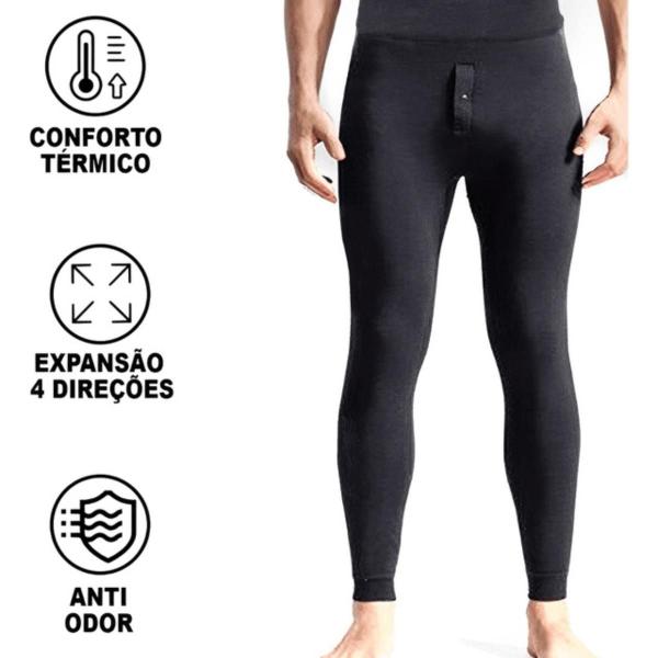 Imagem de Meia Calça Térmica Frio Intenso Segunda Pele Masculina - Kit com 2