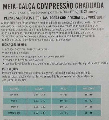 Imagem de Meia-calça Trifil L06662 Média Compressão 18-23 mmHg