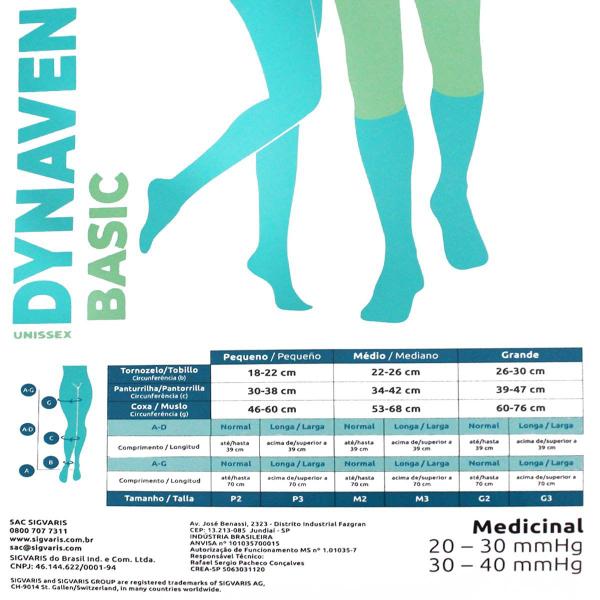 Imagem de Meia Compressão 3/4 Panturrilha Sigvaris 20-30 mmHg Bege