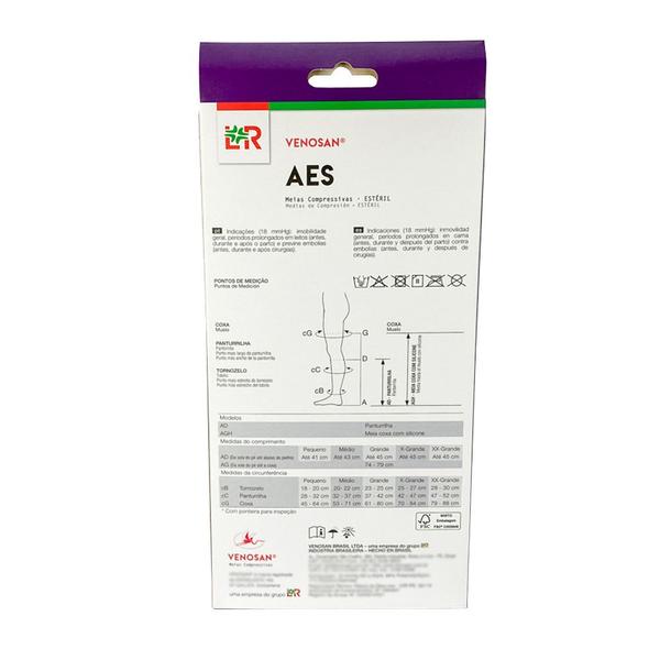 Imagem de Meia Compressão Venosan AES Anti Trombo Não Estéril 18MMHG 3/4 (Panturrilha) Tamanho P