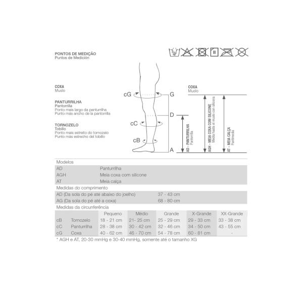 Imagem de Meia coxa 6000 20-30mmhg aberta bronze (agh) - venosan