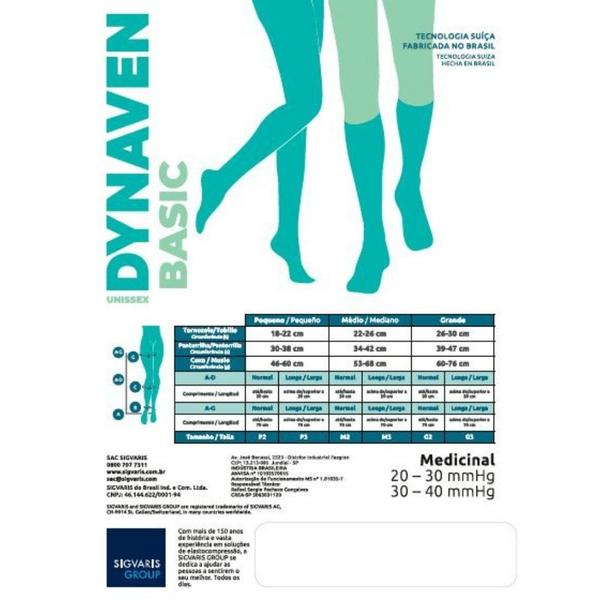 Imagem de Meia coxa 7/8 972 20-30 mmhg ponteira aberta bege dynaven basic - sigvaris