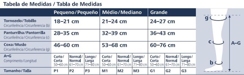 Imagem de Meia coxa 7/8 Essencial Conforto Premium Sigvaris 20-30mmHg Média Compressão  Ponteira Aberta