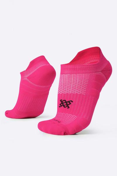 Imagem de Meia Curta para Corrida HUPI Running Pro Invisível Rosa Neon - LT