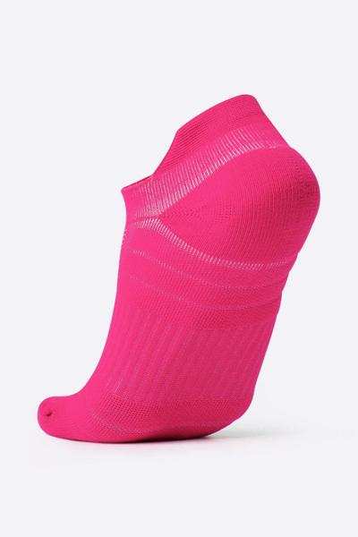 Imagem de Meia Curta para Corrida HUPI Running Pro Invisível Rosa Neon