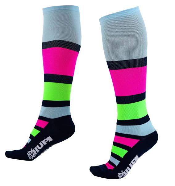 Meia De Ciclismo Corrida Hupi Cano Alto Aquarela 1 Par Imagem de Meia De Ciclismo Corrida Hupi Cano Alto Aquarela 1 Par
