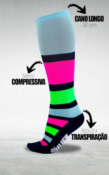 Meia De Ciclismo Corrida Hupi Cano Alto Aquarela 1 Par Imagem de Meia De Ciclismo Corrida Hupi Cano Alto Aquarela 1 Par