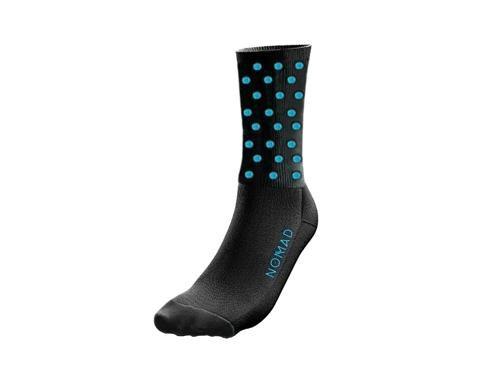 Imagem de Meia de Ciclismo Nomad Dots preta e azul - Tam. único