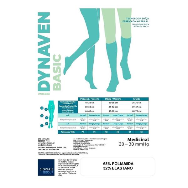 Imagem de Meia de Compressão 7/8 Sigvaris Dynaven Basic 20-30mmHg