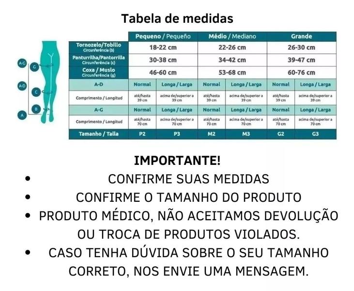 Imagem de Meia de compressão Basic 7/8 ( meia coxa ) ponteira aberta, 20 - 30 mmHg , bege - Sigvaris