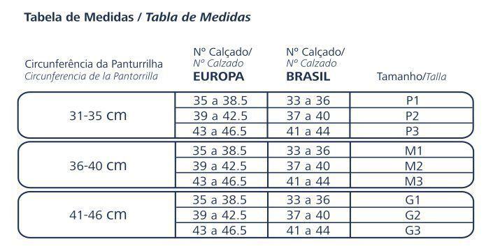 Imagem de Meia de Compressão Esportiva Performance 20-30mmHg Sigvaris Tam. P2 - Preto 