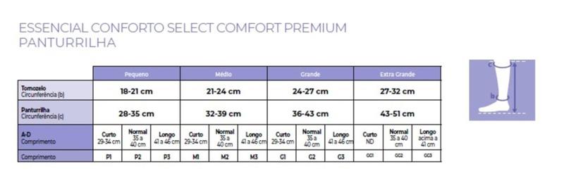 Imagem de Meia de Compressão Essencial Conforto Premium Panturrilha 20-30mmhg Sigvaris