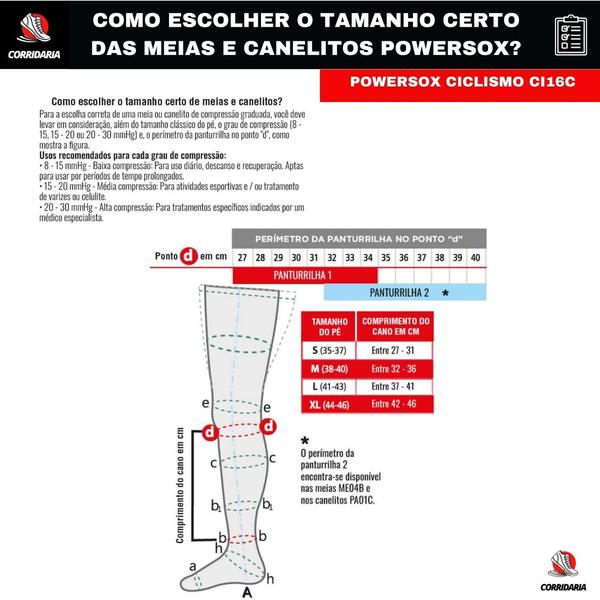 Imagem de Meia de Compressão PowerSox Ciclismo Cano Alto CI16C