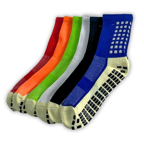 Imagem de Meia Esportiva  Antiderrapante Futebol Pro Socks Tipo Trusox Profissional De Compressão 2 Pares