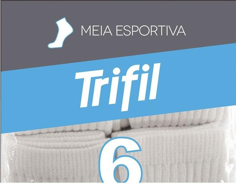 Imagem de Meia Esportiva Cano Médio Trifil Ref.8720 - Kit Com 6