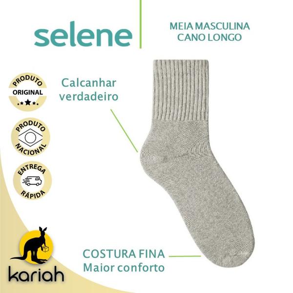 Imagem de Meia Esportiva Masculina Cano  Longo Selene 4160 Tamanho 44/48