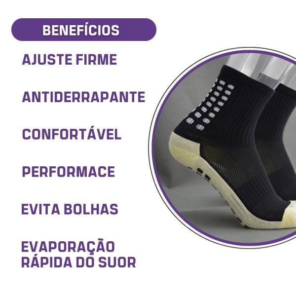 Imagem de Meia Futebol  Antiderrapante Pro Soccer Esportiva Futsal Society 