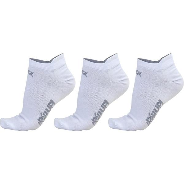 Imagem de Meia HUPI Casual Invisível Algodão Branco M - Kit 03 Pares