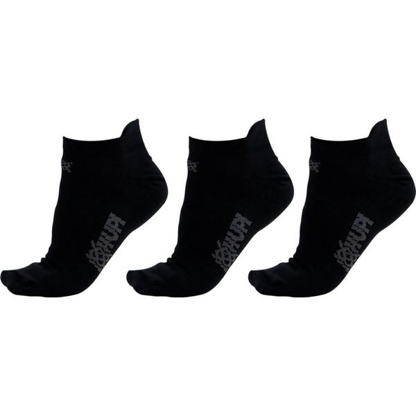 Imagem de Meia HUPI Casual Invisível Algodão Preto P - Kit 03 Pares