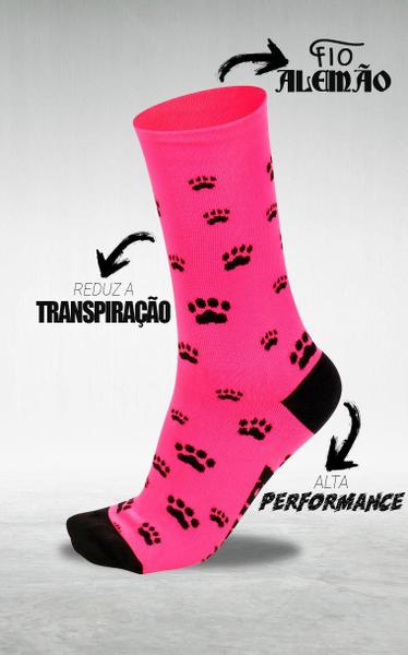 Imagem de Meia HUPI Love Pets Rosa - LT para pés menores 34-38