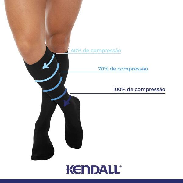 Imagem de Meia Kendall 3/4 Masculina Suave Compressão 2702 Preto