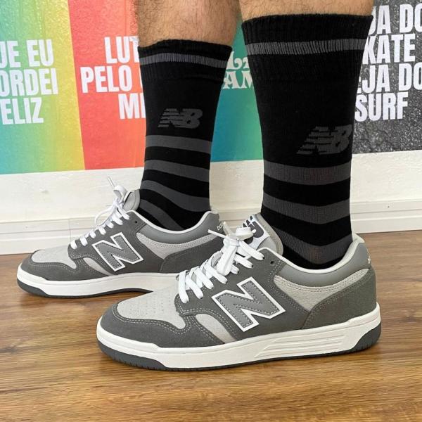 Imagem de Meia New Balance Cano Alto Listrado 39/42 1.NB26A.013.000122