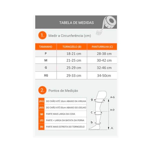 Imagem de Meia Panturrilha 20-30mmHg Fechada / XG Cor Natural - Jobst