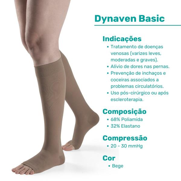 Imagem de Meia Panturrilha 3/4 Compressiva  Sigvaris Dynaven Basic  20-30mmhg Bege