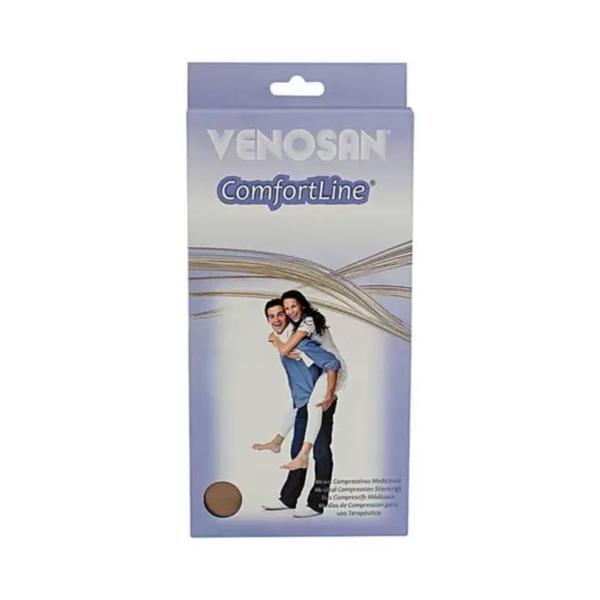 Imagem de Meia panturrilha comfortline cotton 20-30mmhg aberta bege (ad) - venosan