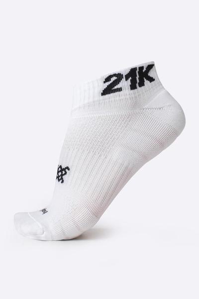 Imagem de Meia para Corrida HUPI Running Pro 21K Branco - Curta