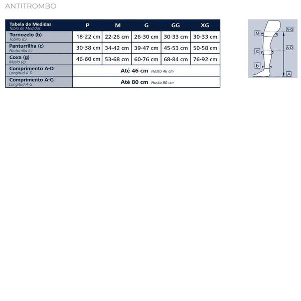 Imagem de Meia Para Panturrilha Antitrombo 18-23mmhg Sigvaris Branca