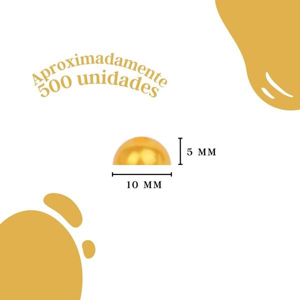 Imagem de Meia Pérola Amarelo Ouro - 10 Mm Pacote Com 500 Gramas - Nybc